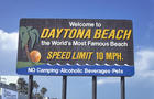 Welcome Sign, Welcome to Daytona Beach, Daytona Beach, Florida, USA, John Margolies Roadside America Photograph Archive, 1985 