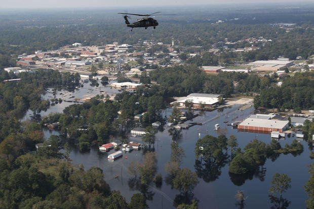 U.S. Military Surveys Flood Damage After Hurricane Florence 