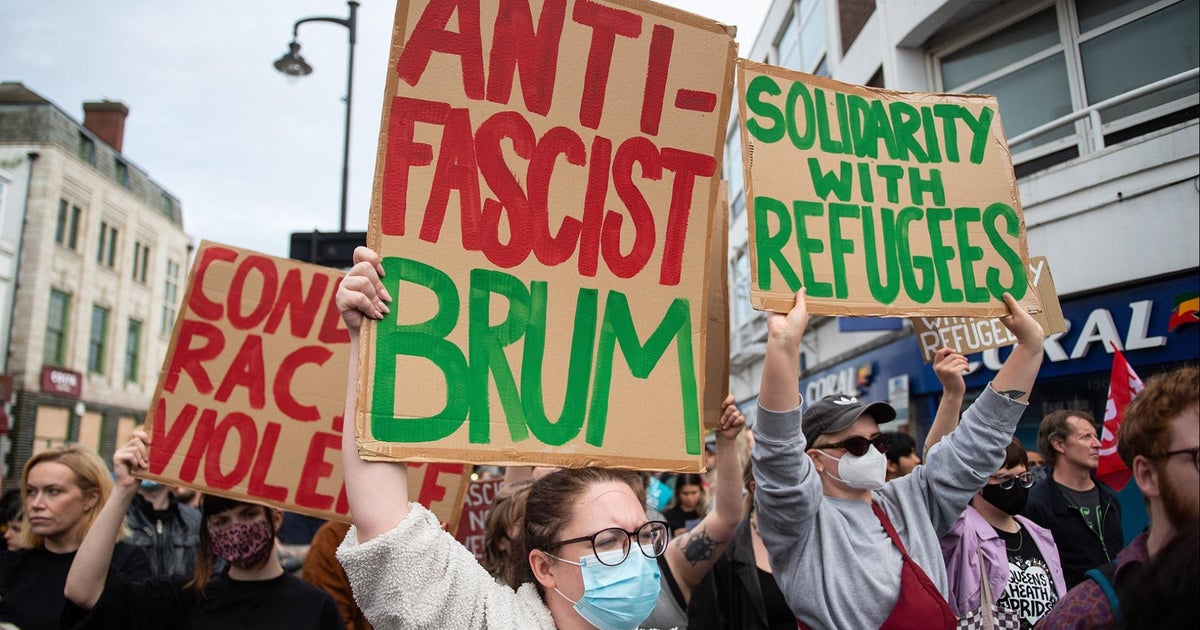 Anti-racism protesters take to U.K. streets to counter far-right riots