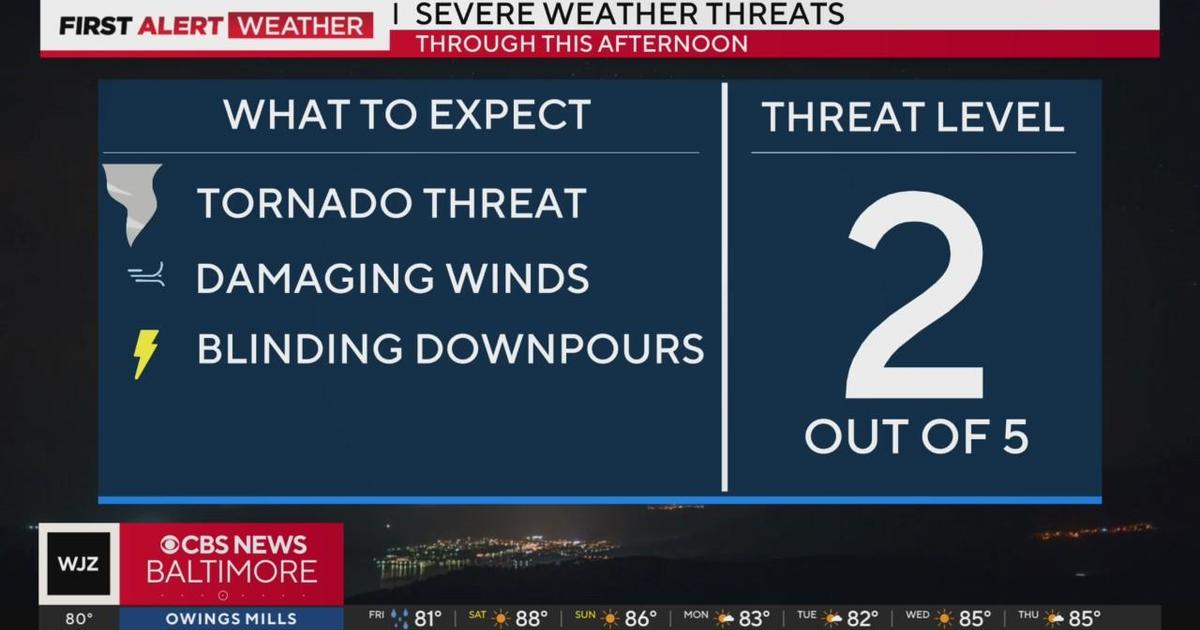 Maryland Severe Weather Threats: What to expect Friday - CBS Baltimore