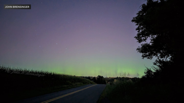 Northern lights in Bath, Pennsylvania. Aug. 12, 2024 