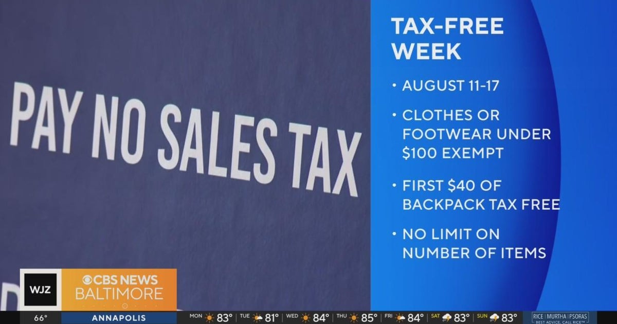 What to know about Maryland Tax Free Week CBS Baltimore