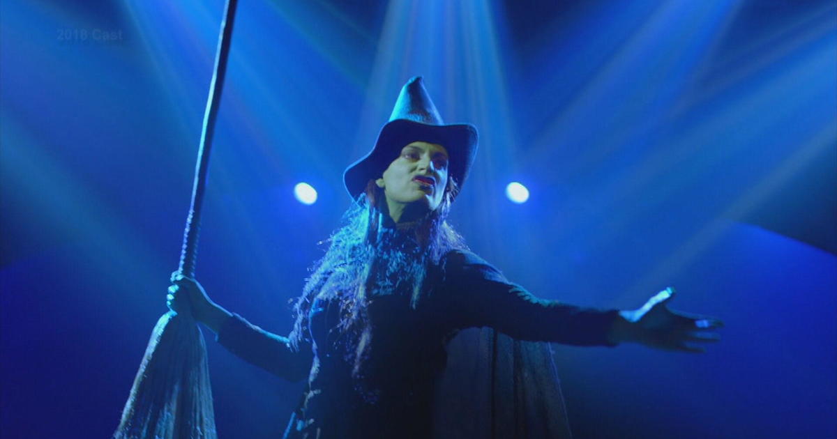 How Elphaba, the Wicked Witch of the West, goes green in “Wicked,” currently playing in Colorado