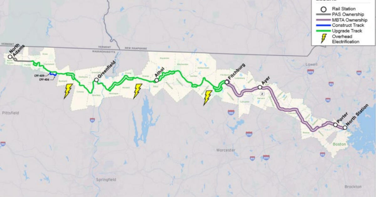 Maps show where Massachusetts is testing Northern Tier Passenger Rail service