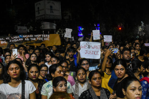 Citizen Protest Against Rape And Murder Of Doctor In Kolkata On The Eve Of 78th Indian Independence Day. 