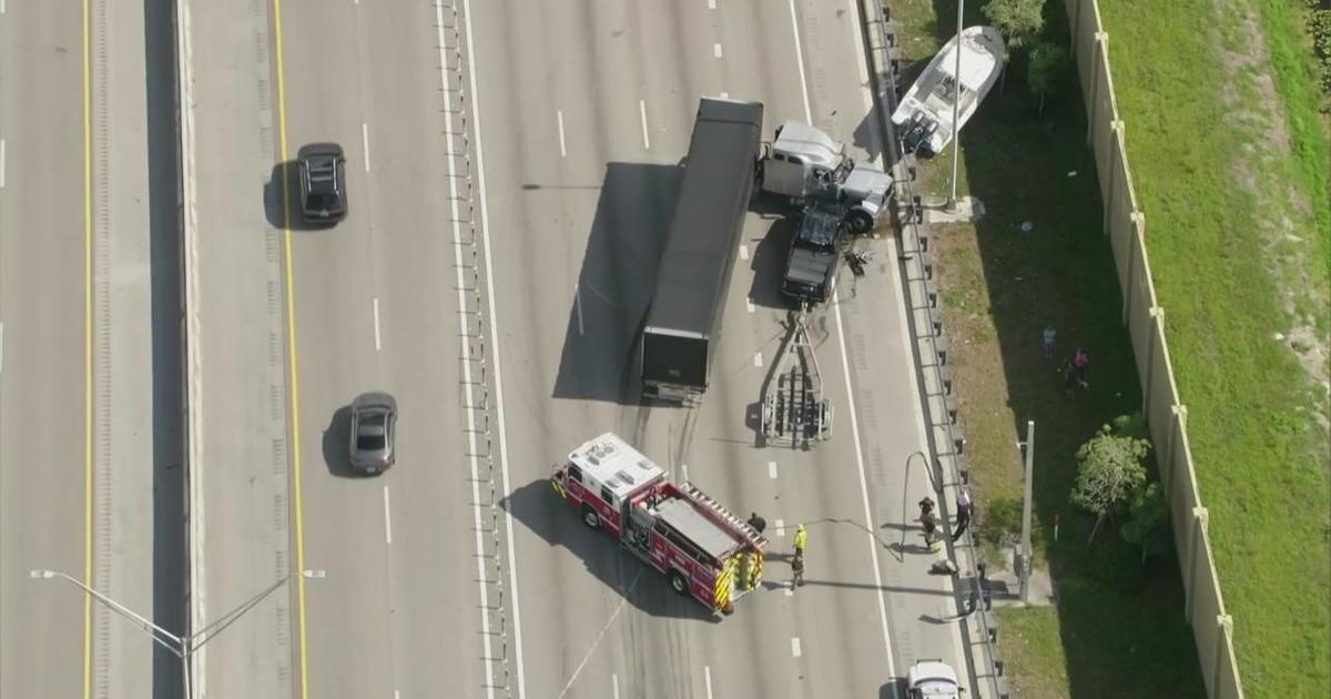 Jackknifed tractor-trailer prompted I-95 lane closures in Pompano Beach