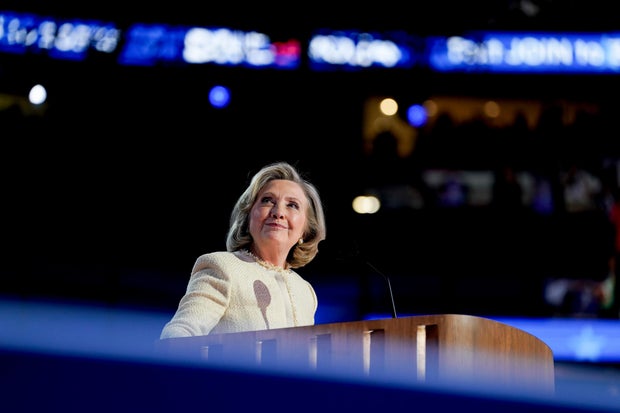 Hillary Clinton, former U.S. secretary of state, during the Democratic National Convention.