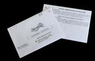 In this photo illustration an absentee mail-in ballot for the 2020 general election sent by the Board of Election in The Bronx. 