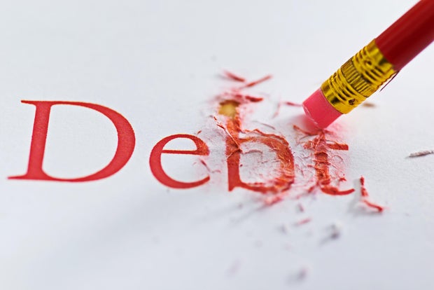 Reduce debt concept