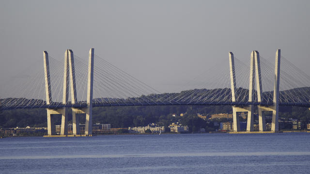 The Mario Cuomo Bridge over the Hudson River is seen on August 11, 2023 from Piermont, New York. 