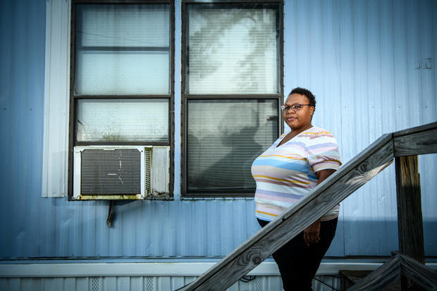 Stacey Freeman outside home in North Carolina 