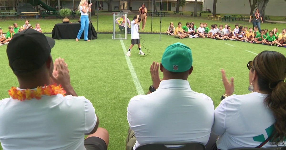 Learning through love of Miami Dolphins nets Pinecrest Elementary new field of dreams Learning through love of Miami Dolphins nets Pinecrest Elementary new field of dreams