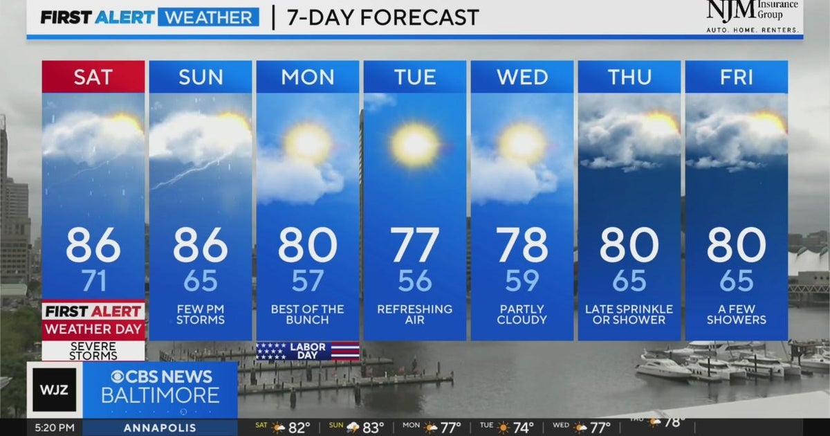 Severe storms possible in Maryland this weekend - CBS Baltimore