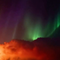 Video shows northern lights dazzle above volcanic eruption in Iceland