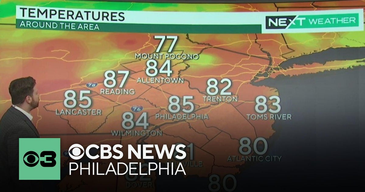 Mostly cloudy with isolated showers on Sunday night in Philadelphia ...