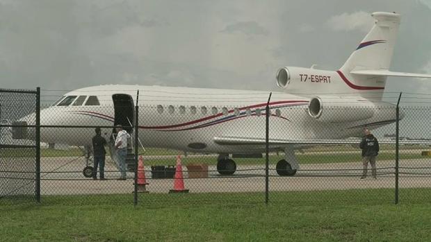 The Dassault Falcon 900EX belonging to Venezuelan President Nicolás Maduro, which the U.S. seized on Monday, Sept. 2, 2024. 