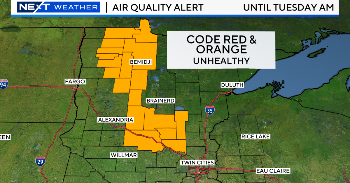 Much of Minnesota under air quality alerts on Labor Day due to Canadian wildfire smoke