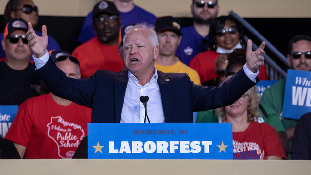 Vice Presidential Candidate Tim Walz speaks at Laborfest In Milwaukee 