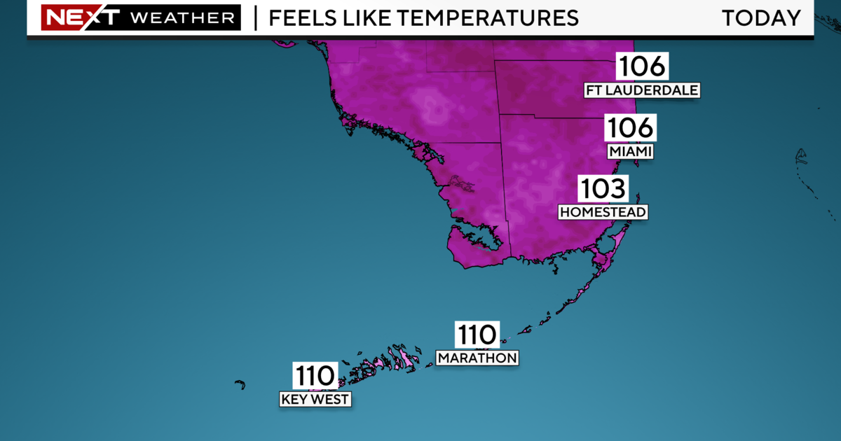 Heat warning for South Florida and Keys due to perceived temperatures of up to 43 degrees