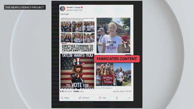 Trump post on "Swifties for Trump" includes AI photos 