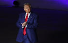 Republican presidential nominee, former President Donald Trump participates in a Fox News Town Hall with Sean Hannity at the New Holland Arena on September 04, 2024 in Harrisburg, Pennsylvania. 