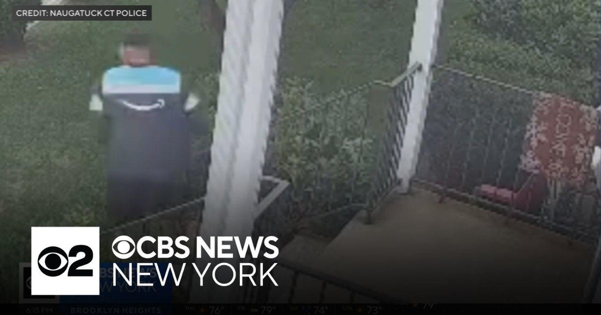 Porch pirate dressed as Amazon driver caught stealing package - CBS New ...