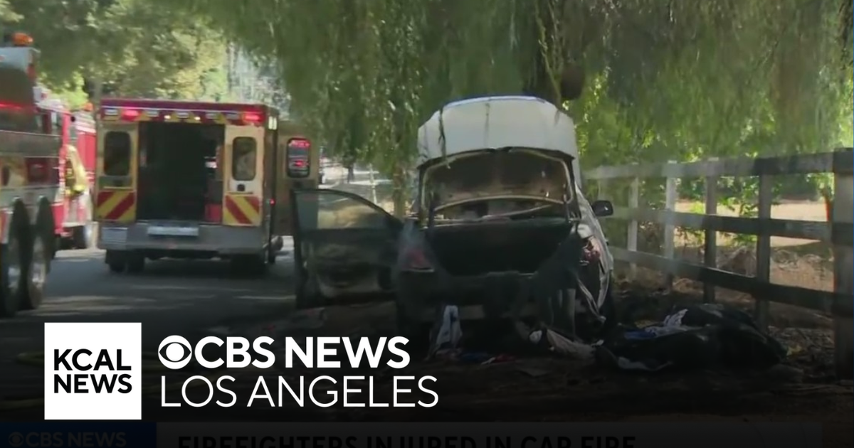 4 LAFD firefighters injured during explosion while battling car fire in ...