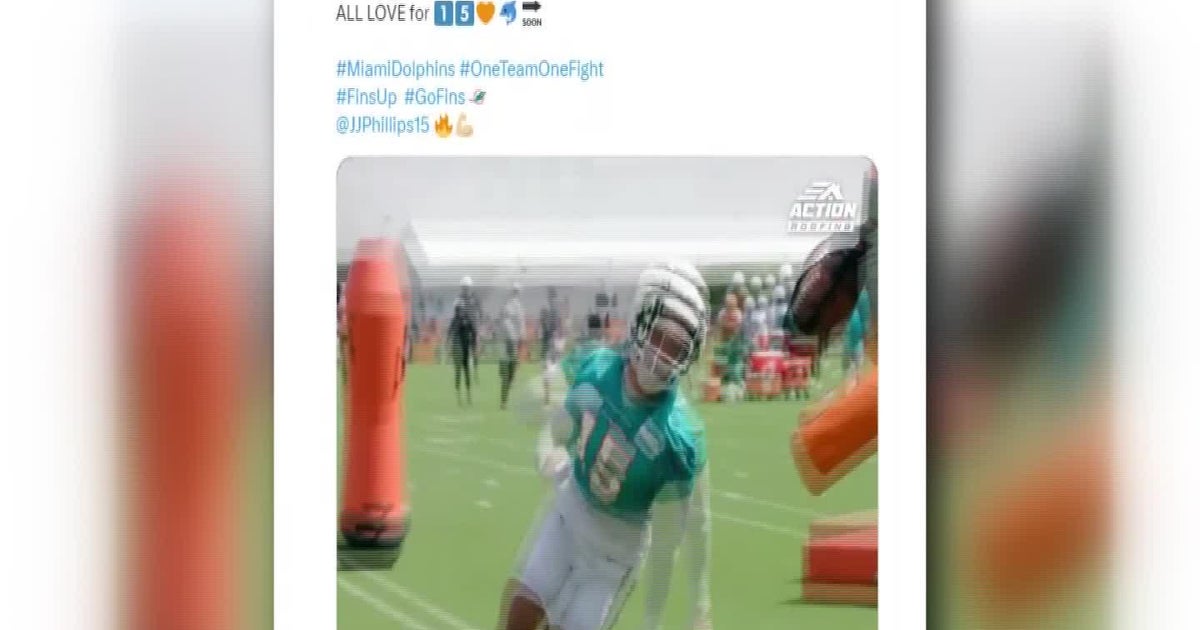 Super fan of Dolphins Jaelan Phillips has been counting the days until his return