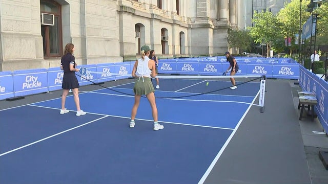 Pickleball at Dilworth Park in Center City, Philadelphia 