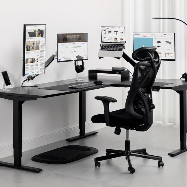 Progressive Desk L Shaped Height Adjustable Standing Desk 