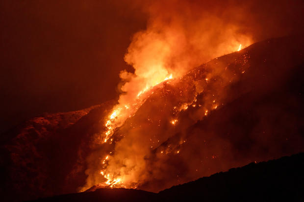 Firefighters Battle Line Fire In Southern California 