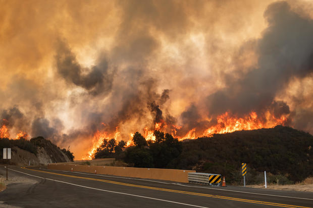 Airport Fire Forces Evacuations In Orange County, California 