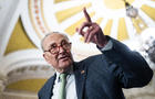 Senate Majority Leader Charles Schumer conducts a news conference after the senate luncheons in the U.S. Capitol on Tuesday, September 10, 2024. 