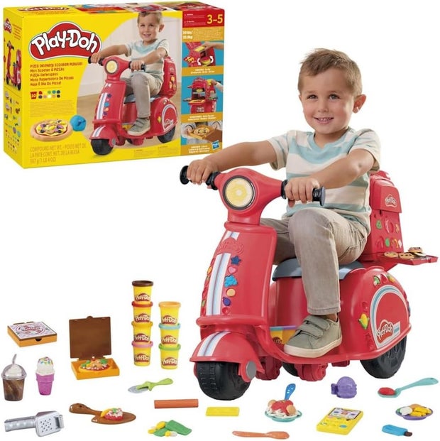 Play-Doh pizza delivery scooter playset