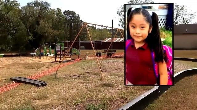 A photo of Dulce Alavez from her family and a photo of the park where she was playing when she disappeared