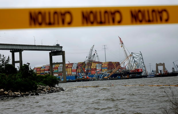 Site Of The Francis Scott Key Bridge Collapse In Baltimore