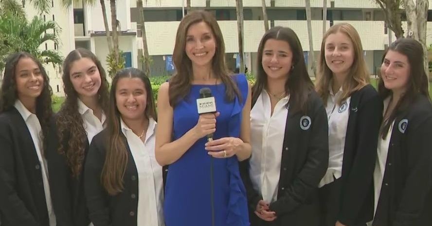 CBS Miami’s Lissette Gonzalez addressed journalism students at Our Lady of Lourdes Academy