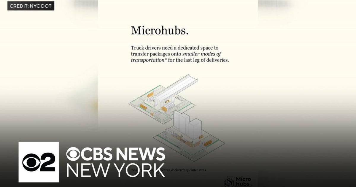 Microhubs pilot program moving forward with 3 locations in NYC - CBS ...