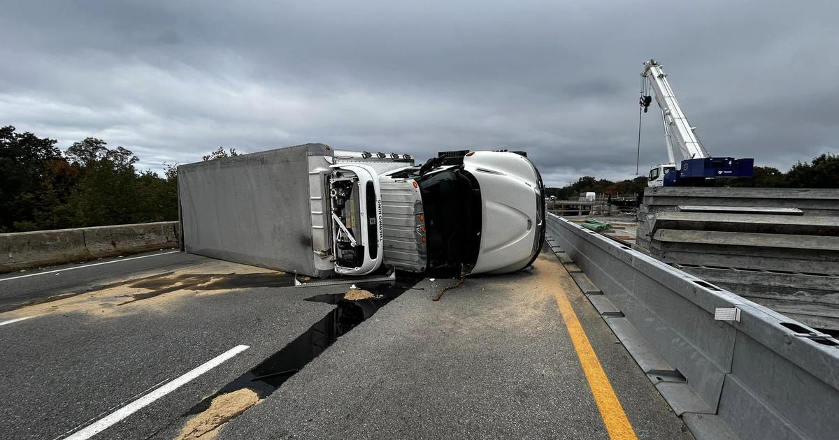 Truck Rollover Closes Mass. Pike Westbound