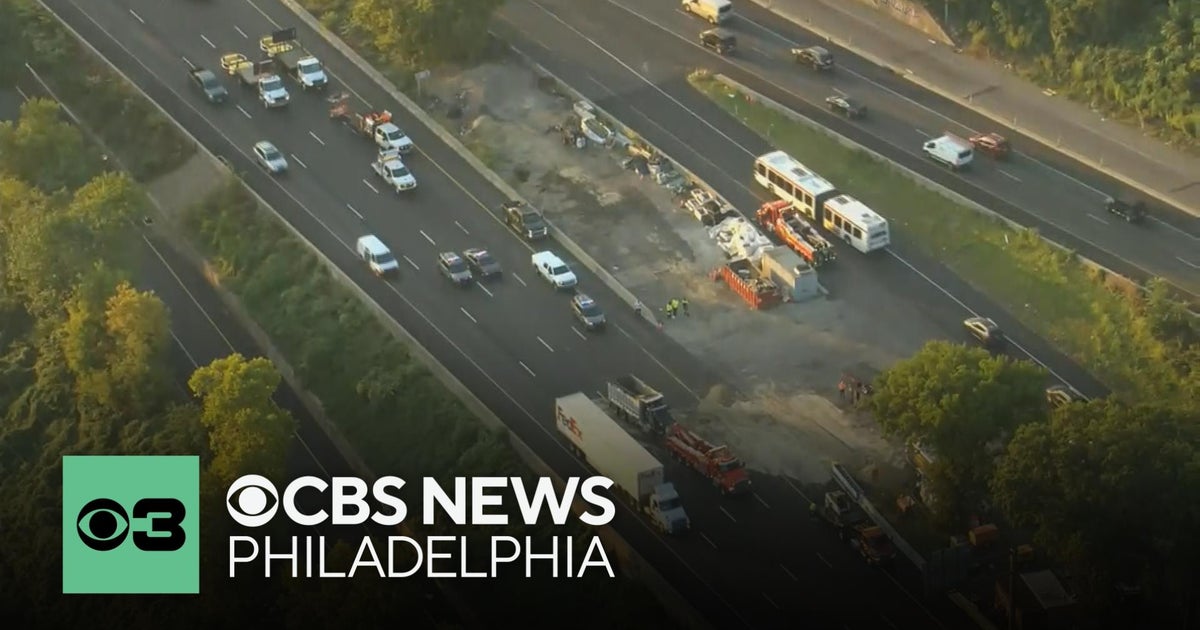 Crash involving overturned dump truck on I-76 in Philadelphia cleared ...