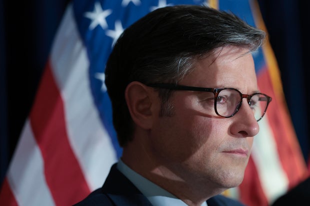 Speaker of the House Mike Johnson attends a press conference with Republican leadership on Capitol Hill on September 18, 2024 in Washington, DC.