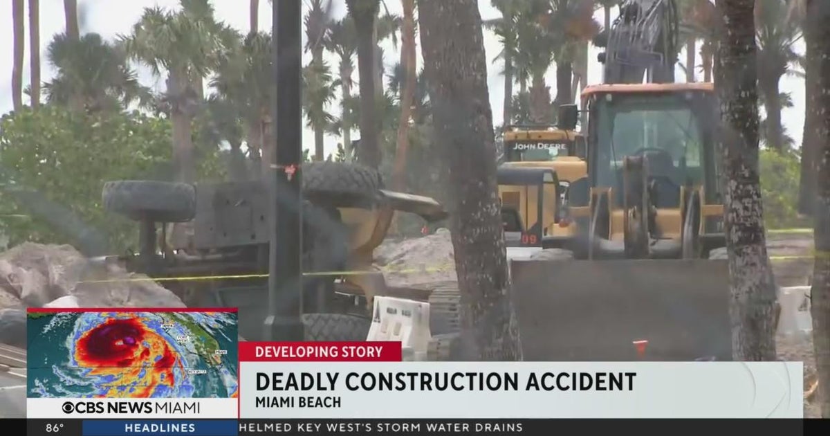 Worker dies in Miami Beach construction accident - CBS Miami