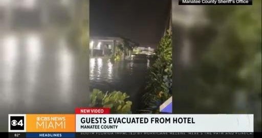 Florida Gulf Coast hotel evacuated due to Hurricane Helene flooding