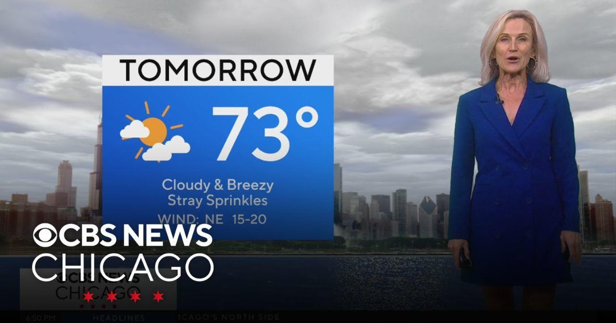 Cloudy and breezy with stray sprinkles on Sunday in Chicago - CBS Chicago