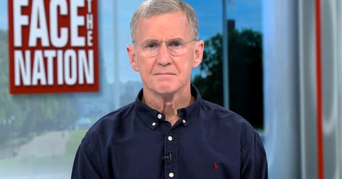 Stanley McChrystal says he is backing Harris because "character is very important"