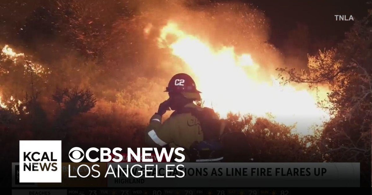 Line Fire flareup causes evacuation orders and warnings - CBS Los Angeles
