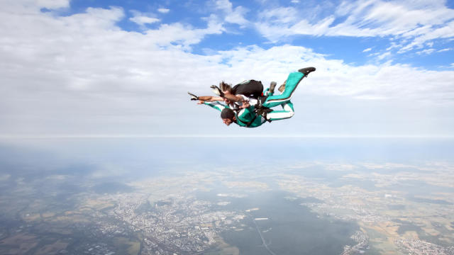 Tandem skydiving 