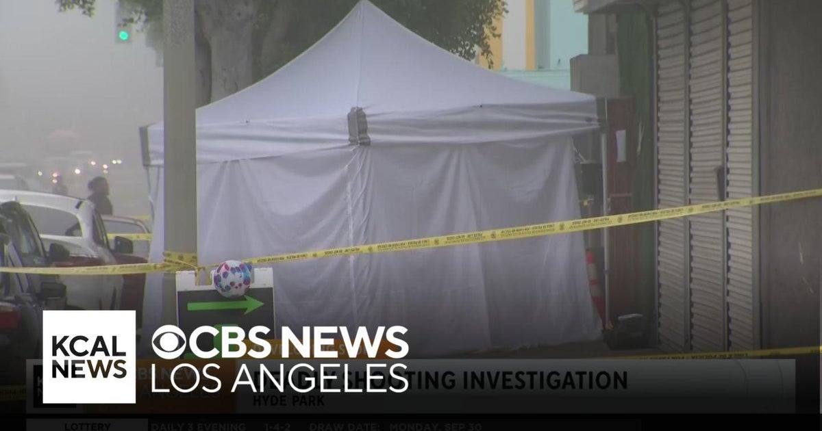 Man shot dead, woman shot and wounded in LA's Hyde Park - CBS Los Angeles