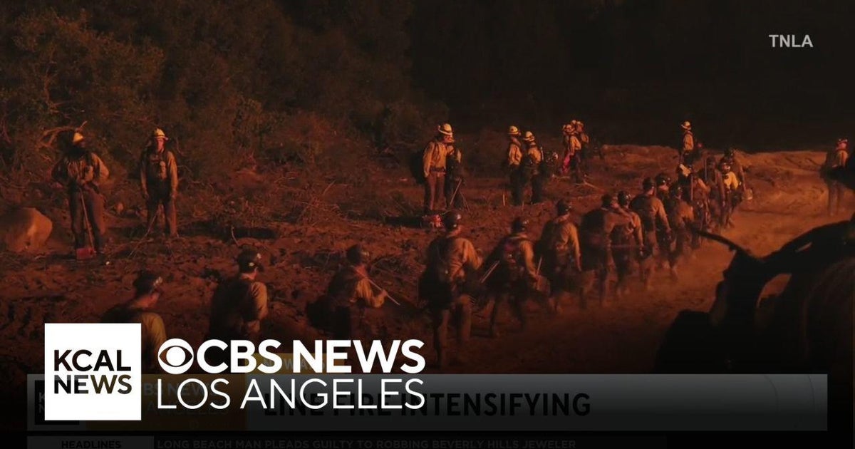 Firefighters continue to battle Line Fire as conditions worsen - CBS ...