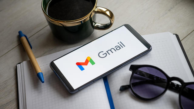 In this photo illustration a Google Gmail logo seen 